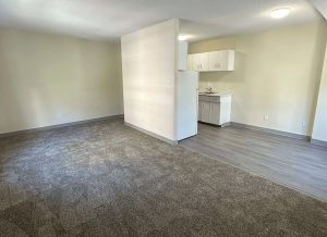 Capital Manor Living Room and Kitchen